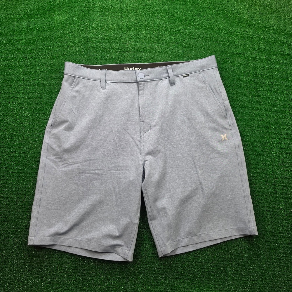 Hurley Hybrid‎ Spacedye Performance Walk Shorts Mens 36 Gray Blue Flat Front